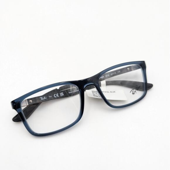 Ray Ban ORX8908 Crystal Blue 5719 53 Unisex Rectangle Eyeglasses main image 8